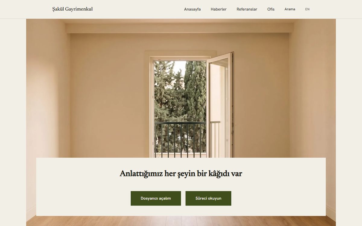 Kodluxe Emlak V1 teması — canlı demo görünümü