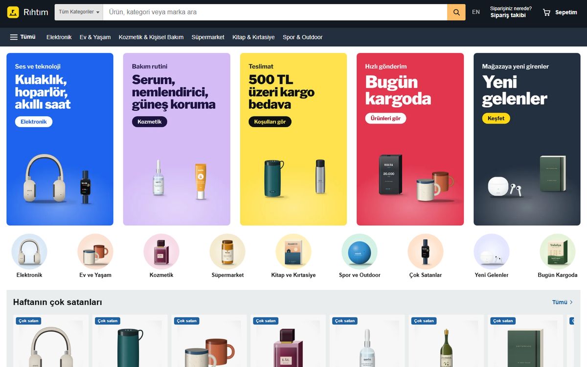 Kodluxe E-Ticaret V3 teması — canlı demo görünümü